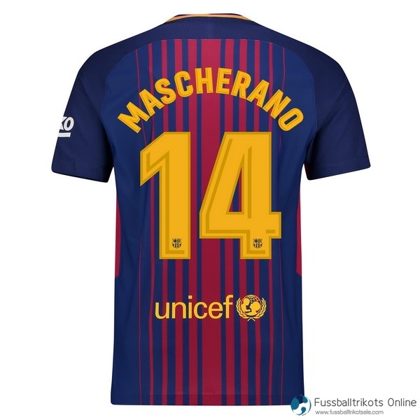 Barcelona Trikot Heim Mascherano 2017-18 Fussballtrikots Günstig